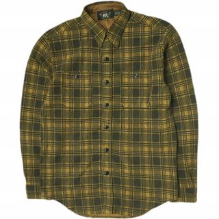 ダブルアールエル(RRL)のRRL ダブルアールエル 23AW Pleated Plaid Work Shirts プリーツチェックワークシャツ 782911265001 S BROWN Double RL 長袖 トップス【中古】【RRL】(シャツ)