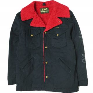 ラングラー(Wrangler)のWrangler x CALEE ラングラー キャリー 別注 FAKE SUEDE RANCH COAT フェイクスエード ボアランチコート WS9202 S ネイビー/レッド アウター【中古】【Wrangler × CALEE】(ブルゾン)