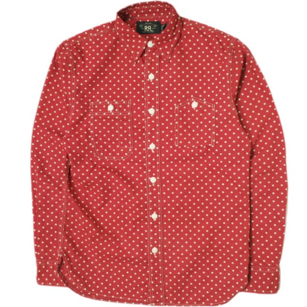 RRL(ダブルアールエル)のRRL ダブルアールエル 23AW POLKADOT WOVEN WORK SHIRT ポルカドット ウーブン ワークシャツ 782911291001 XS RED Double RL 長袖 定価50,600円 トップス【中古】【RRL】 メンズのトップス(シャツ)の商品写真