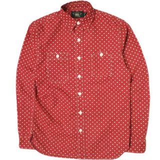 ダブルアールエル(RRL)のRRL ダブルアールエル 23AW POLKADOT WOVEN WORK SHIRT ポルカドット ウーブン ワークシャツ 782911291001 XS RED Double RL 長袖 定価50,600円 トップス【中古】【RRL】(シャツ)