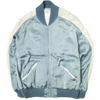 ヴィスヴィム(VISVIM)のvisvim ビズビム 21SS 日本製 DOUGLAS JKT ダグラスジャケット 0121105013021 2 LT.BLUE ダメージ加工 サテン スカジャン スーベニア アウター【中古】【visvim】(スカジャン)