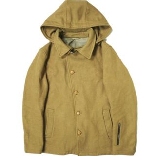 ソフネット(SOPHNET.)のSOPHNET. ソフネット 日本製 WOOL MELTON HOODED SHORT BLOUSON ウールメルトンフーデッドショートブルゾン SOPH-123035 M キャメル アウター【中古】【SOPHNET.】(ブルゾン)