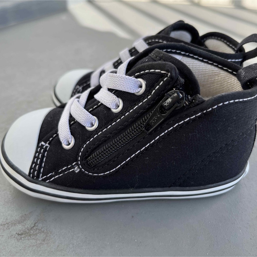 CONVERSE(コンバース)のmasan様専用です。コンバース　黒　スニーカー　13.5cm キッズ/ベビー/マタニティのベビー靴/シューズ(~14cm)(スニーカー)の商品写真