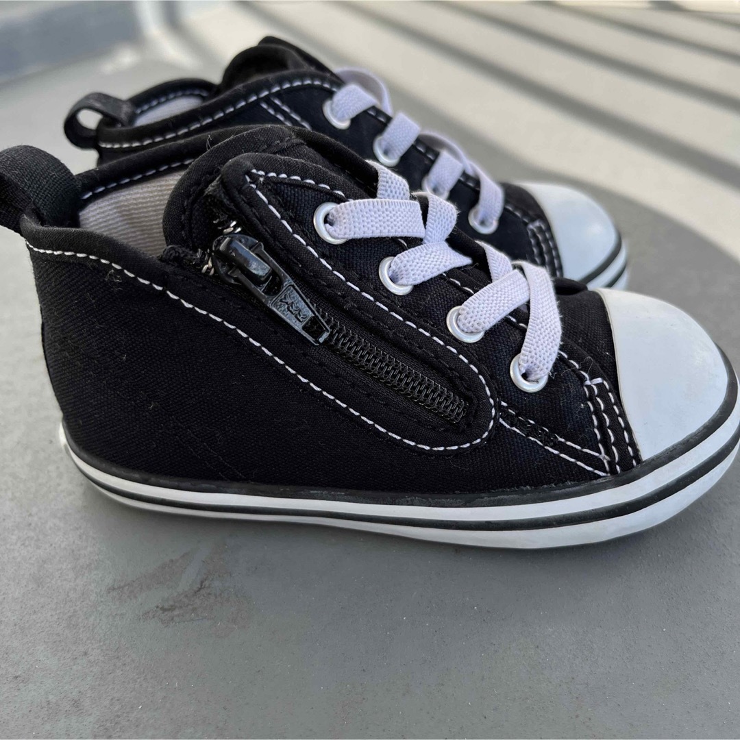 CONVERSE(コンバース)のmasan様専用です。コンバース　黒　スニーカー　13.5cm キッズ/ベビー/マタニティのベビー靴/シューズ(~14cm)(スニーカー)の商品写真