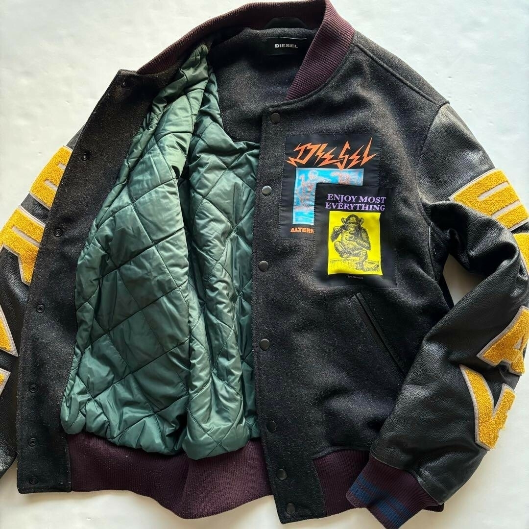 DIESEL - 定価10万 レザー切り替えDIESEL惑星科学者スタジャン DIESEL - 定価10万 レザー切り替えDIESEL惑星科学者スタジャン