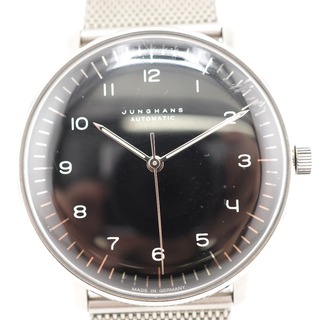 ユンハンス(JUNGHANS)のユンハンス JUNGHANS 腕時計
 黒文字盤  マックスビル オートマティック AT 027 3400 ブラック(腕時計(アナログ))