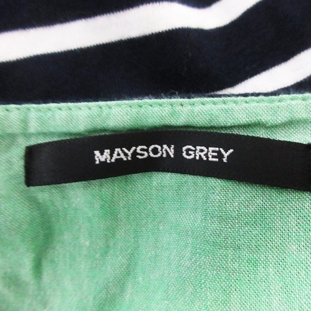 MAYSON GREY(メイソングレイ)のメイソングレイ カットソー 七分袖 コットン ボーダー 2 紺 白 トップス レディースのトップス(その他)の商品写真
