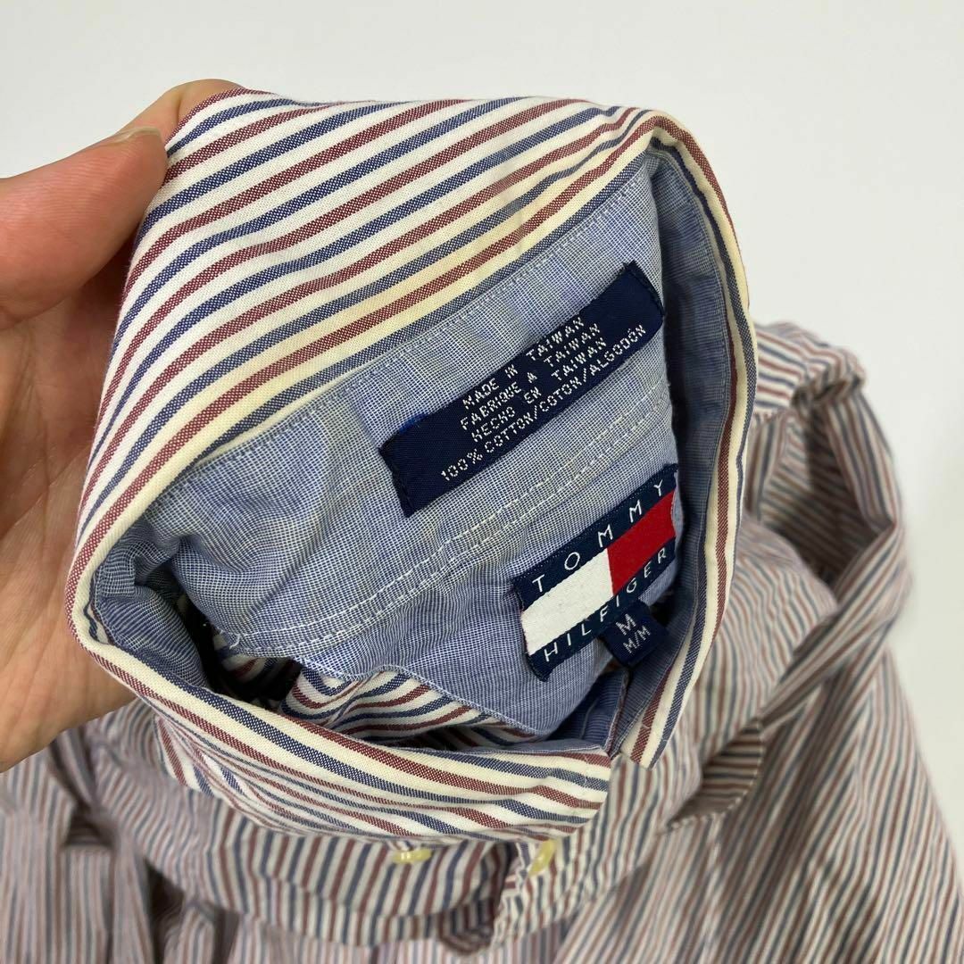 TOMMY HILFIGER(トミーヒルフィガー)の90's オールド トミーヒルフィガー　ストライプシャツ　古着 メンズのトップス(シャツ)の商品写真