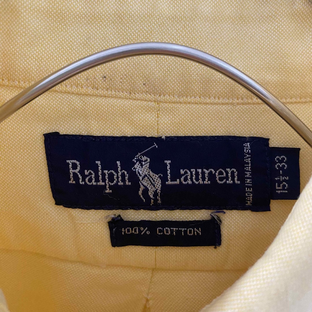 Ralph Lauren(ラルフローレン)のRalphLaurenラルフローレン長袖シャツイエロー黄メンズmY2K古着 メンズのトップス(シャツ)の商品写真