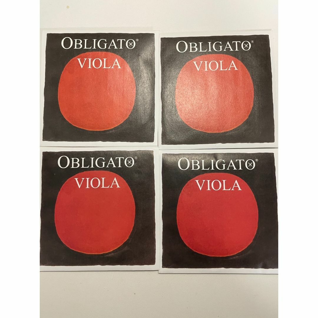 中古　Viola弦　PIRASTRO社　OBLIGATO　4本セット 楽器の弦楽器(ヴィオラ)の商品写真