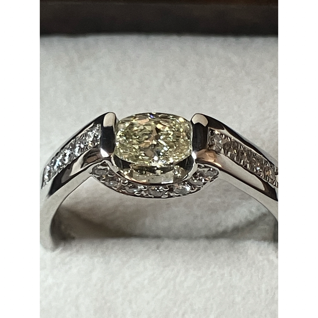値下げ 天然ダイヤモンド LIGHT YELLOW/VVS-2/0.541ct レディースのアクセサリー(リング(指輪))の商品写真