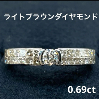 k18WG ブラウンダイヤモンド　リング(リング(指輪))