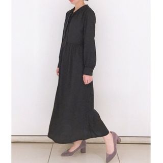 テチチ(Techichi)の【美品】 ドット ボウタイ ワンピース テチチ Te chichi(ロングワンピース/マキシワンピース)