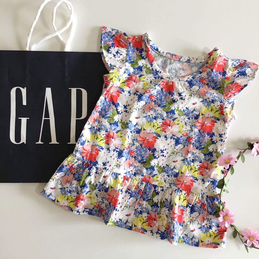 babyGAP(ベビーギャップ)の新品♡baby gap♡チュニック♡花柄/ラルフローレン/ユニクロ/ H&M/他 キッズ/ベビー/マタニティのキッズ服女の子用(90cm~)(Tシャツ/カットソー)の商品写真