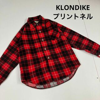 80's KLONDIKE クロンダイク　プリントネルシャツ　古着(シャツ/ブラウス(長袖/七分))