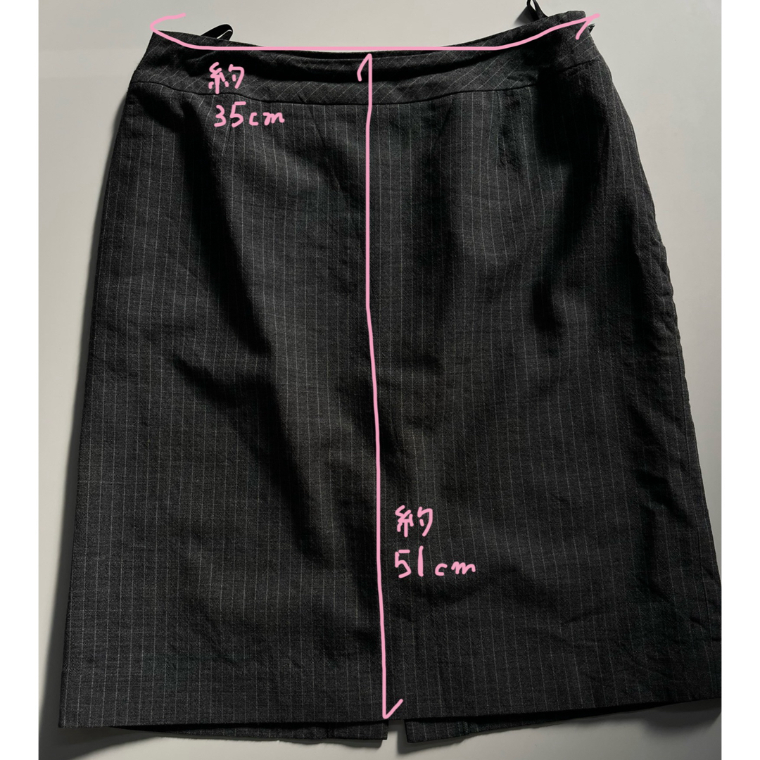 COMME CA ISM(コムサイズム)の台形スカート　オフィス　仕事　夏　薄手 レディースのスカート(ひざ丈スカート)の商品写真