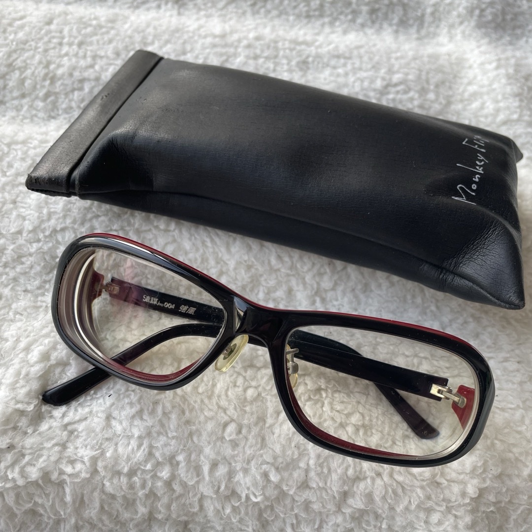 MonkyFlip モンキーフリップ　メガネ　赤フレーム　オシャレメガネ メンズのファッション小物(サングラス/メガネ)の商品写真