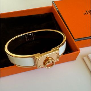 エルメス(Hermes)のHERMES エルメス クリック ブレスレット ローズゴールド/クレ(ブレスレット/バングル)