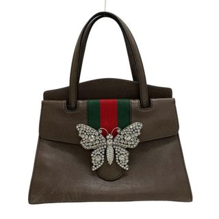 グッチ(Gucci)のグッチ GUCCI ハンドバッグ
 シェリーライン ビジュー オフィディア トーテム 2way 505342 ブラウン(ハンドバッグ)