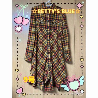 BETTY'S BLUE - 美品 BETTY'S BLUE シャツワンピース 古着 /9号