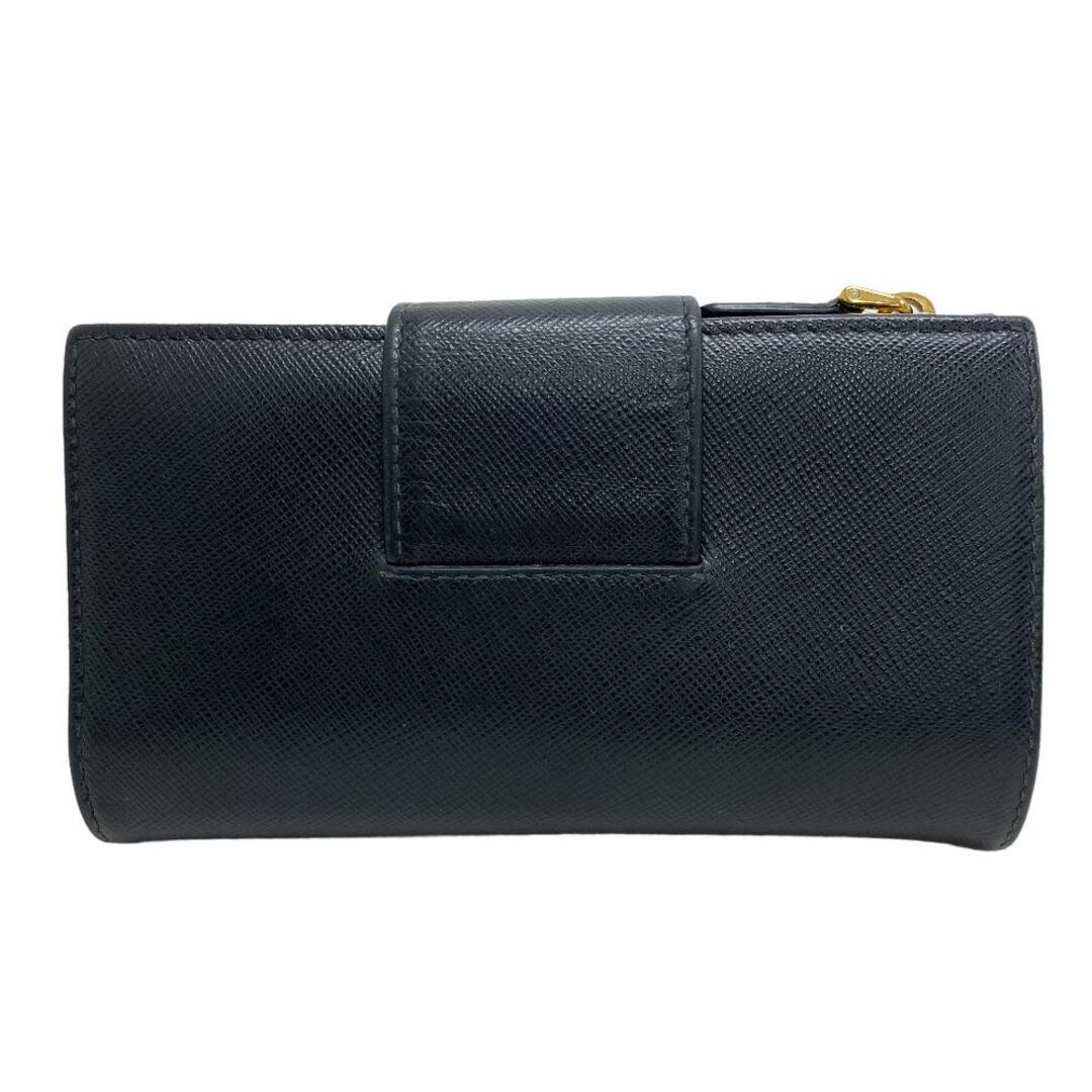 PRADA(プラダ)のプラダ PRADA 二つ折り財布
 サフィアーノ 1ML005 ブラック レディースのファッション小物(財布)の商品写真