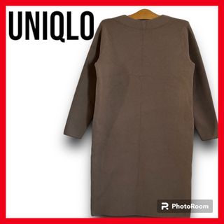 ユニクロ(UNIQLO)のユニクロ　スフレヤーンボートネックワンピース　通勤　デート　新生活　旅行　仕事(ひざ丈ワンピース)