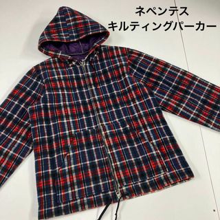 ネペンテス(NEPENTHES)のネペンテス　キルティングジャケット　チェック　パーカー　古着(ブルゾン)