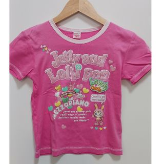 メゾピアノ(mezzo piano)のメゾピアノ　Tシャツ　ピンク(Tシャツ/カットソー)