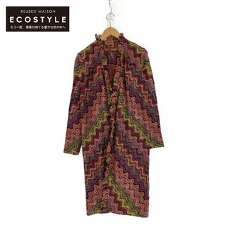 ミッソーニ(MISSONI)のミッソーニ マルチカラー 波模様 ウール混 ロング カーディガン 表記無し(カーディガン)