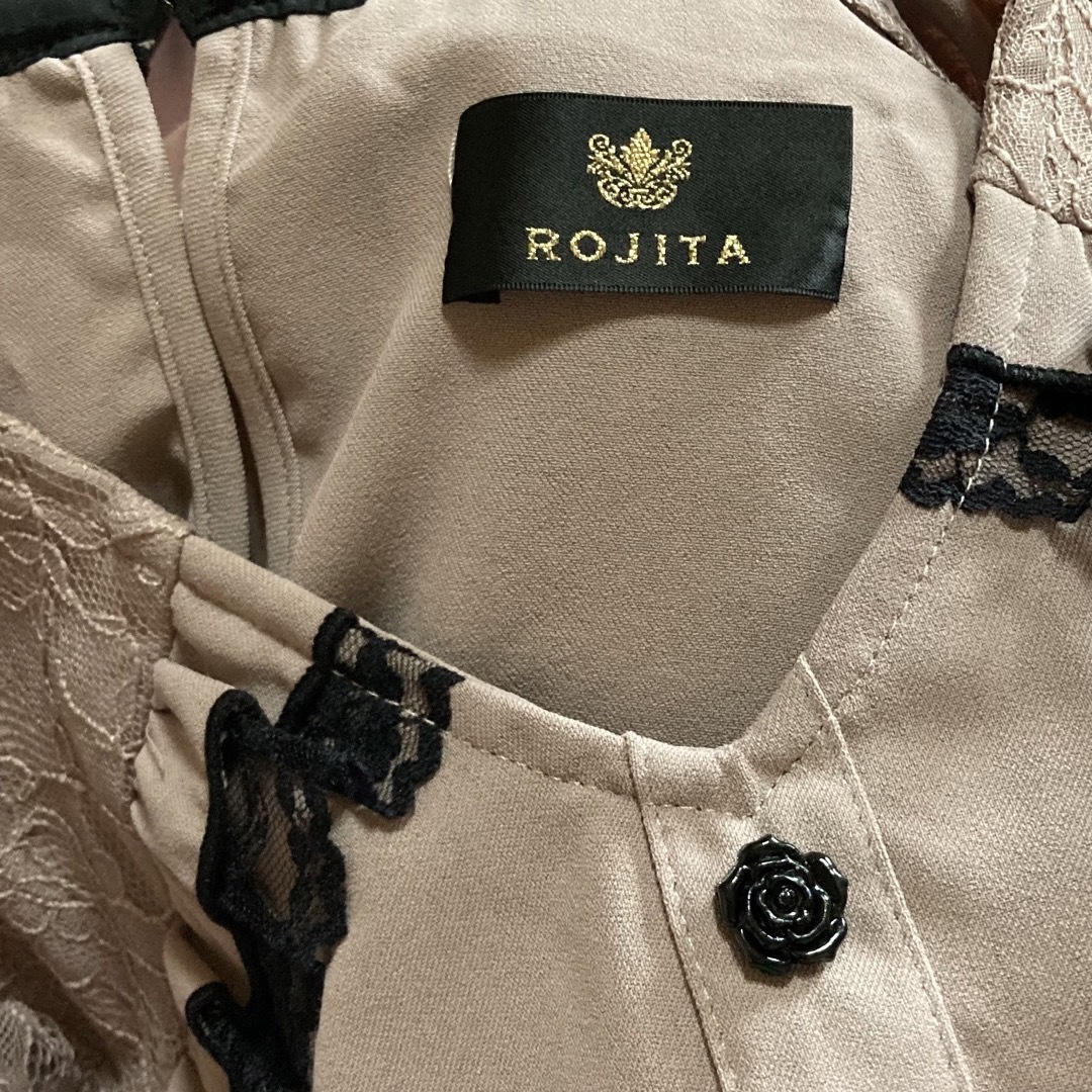 ROJITA(ロジータ)の【美品】ROJITA　ブラウス　ピンク　黒 レディースのトップス(シャツ/ブラウス(長袖/七分))の商品写真