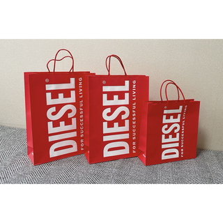 ディーゼル(DIESEL)のDIESEL ディーゼル ショッパー ショップ袋 紙袋 3枚セット(ショップ袋)