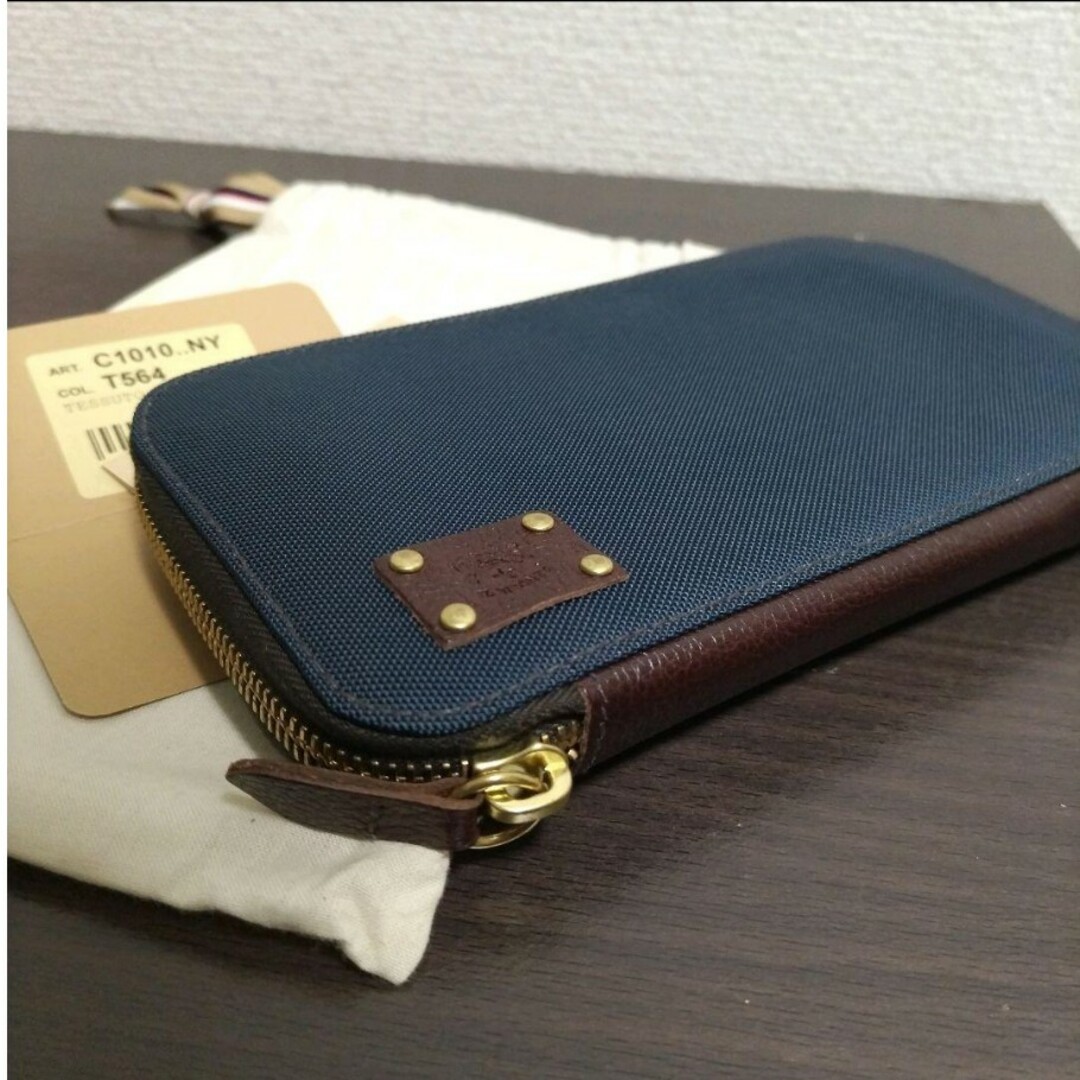 新品 イルビゾンテ 本革 レザー ナイロン 財布 ウォレット ネイビー 新品 イルビゾンテ 本革 レザー ナイロン 財布 ウォレット ネイビー