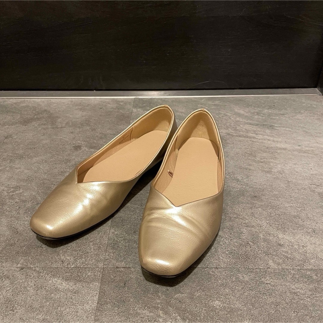 ゴールド フラットパンプス バレエシューズ とりあい ゴールド フラットパンプス バレエシューズ とりあい