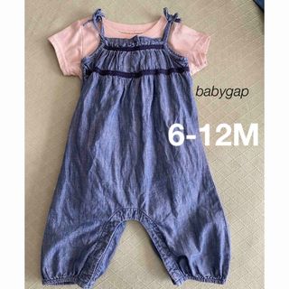 ベビーギャップ(babyGAP)のbaby gap  デニムロンパース サロペット 70(カバーオール)