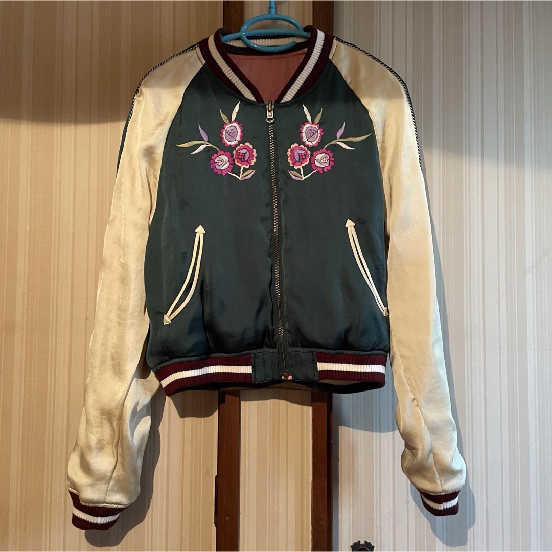 SLY - SLY ショート丈 刺繍スカジャン リバーシブルの通販 by R SLY - SLY ショート丈 刺繍スカジャン リバーシブルの通販 by R