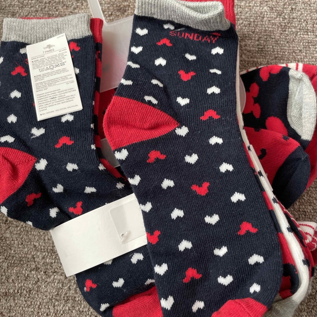 GAP Kids(ギャップキッズ)の新品　GAP   靴下　7足　ミニーちゃん　21-23   ディズニー　ミニー キッズ/ベビー/マタニティのこども用ファッション小物(靴下/タイツ)の商品写真