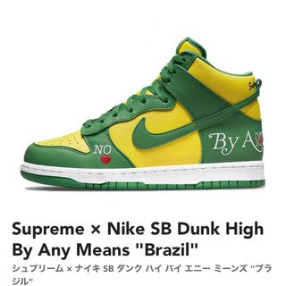 シュプリーム(Supreme)のSupreme × Nike SB Dunk High By Any Means(スニーカー)