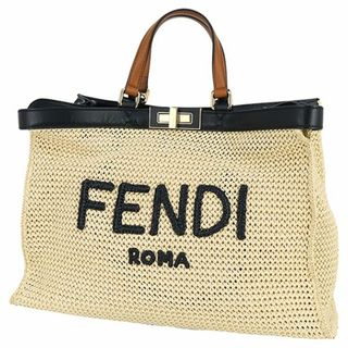 フェンディ(FENDI)のフェンディ バッグ レディース トートバッグ ピーカブー ラフィア ナチュラル 未使用 7741(トートバッグ)