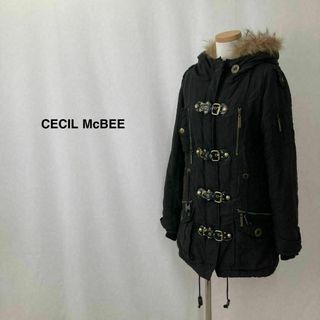 セシルマクビー(CECIL McBEE)のCECIL McBEE セシルマクビー モッズコート ブラック レディース(モッズコート)