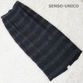 センソユニコ(Sensounico)のSENSO-UNICO タイトスカート シースルー ブラック(ロングスカート)