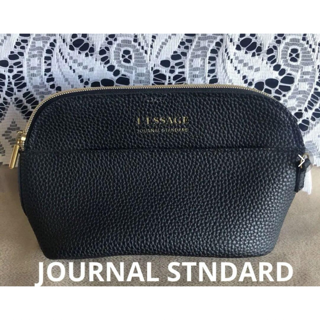 JOURNAL STANDARD(ジャーナルスタンダード)のJOURNAL STNDARD  ポーチ黒　合皮 レディースのファッション小物(ポーチ)の商品写真