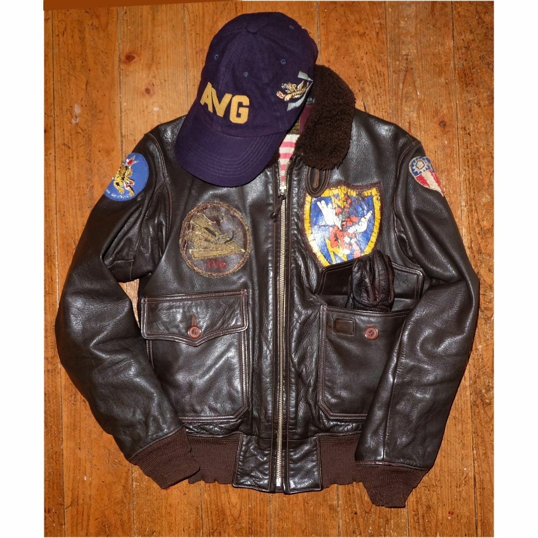 Buzz Rickson's(バズリクソンズ)のAVG 23rd Fighter GP JACKET ＆1940s実物 パッチ メンズのジャケット/アウター(フライトジャケット)の商品写真