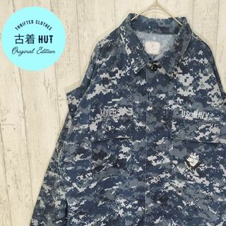 08s　米軍実物　NAVY NWU ジャケット ブルーデジタル　デジカモ　海軍(ミリタリージャケット)