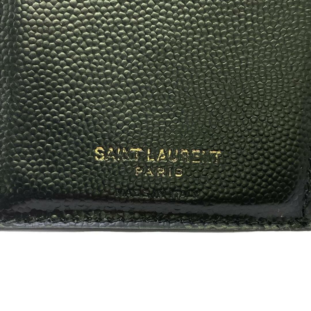 Saint Laurent(サンローラン)のサンローラン SAINT LAURENT 三つ折り財布
 モノグラム YSLロゴ Vステッチ 403943 ブラック レディースのファッション小物(財布)の商品写真