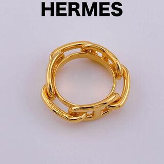 Hermes - 【極美品】エルメス スカーフリング シェーヌダンクル ルカデ ゴールド