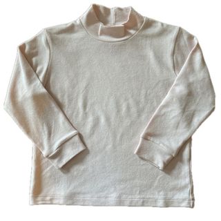 ユニクロ(UNIQLO)のほぼ新品　ユニクロ　ハイネック　長袖　Tシャツ　カットソー　110cm ピンク(Tシャツ/カットソー)