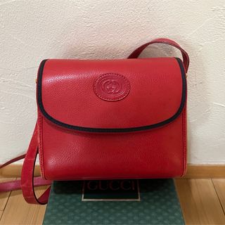 グッチ(Gucci)のGUCCI ビンテージバッグ　赤(ショルダーバッグ)