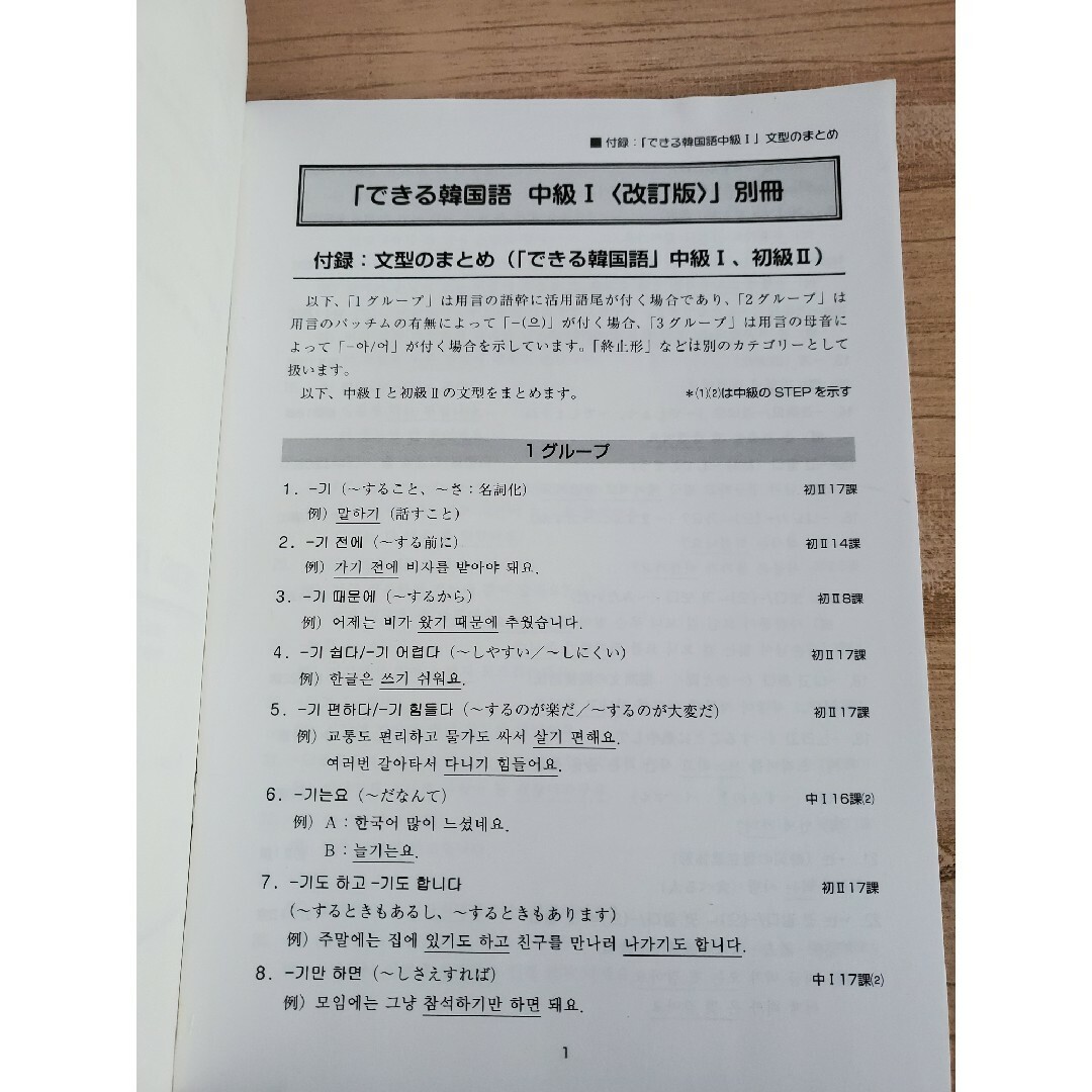 できる韓国語中級 1 エンタメ/ホビーの本(語学/参考書)の商品写真