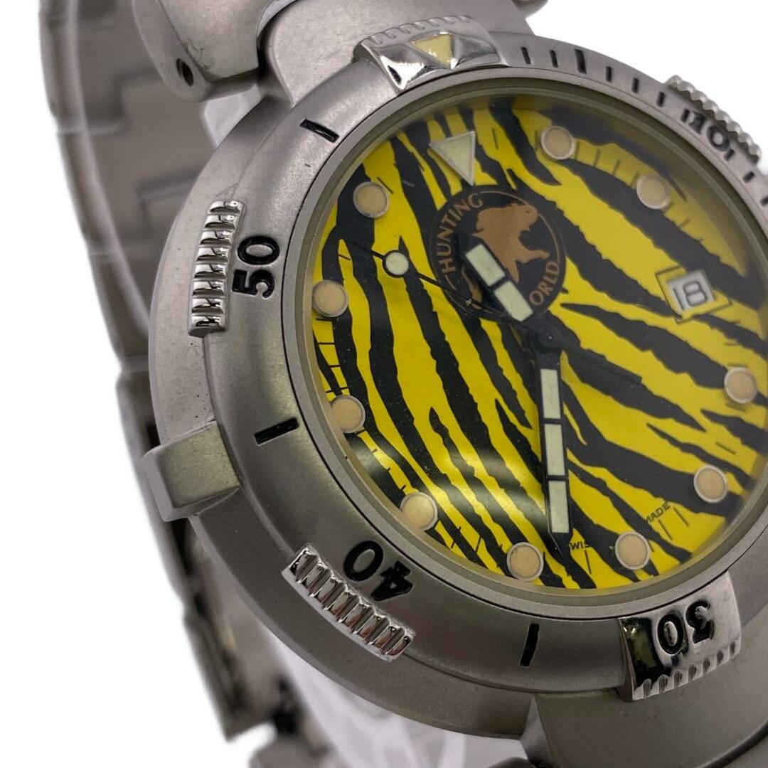 HUNTING WORLD(ハンティングワールド)のハンティングワールド HUNTING WORLD 腕時計
 タイガー 250本限定モデル 自動巻き AT シルバー メンズの時計(腕時計(アナログ))の商品写真