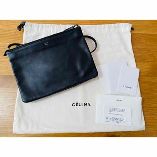 【美品】CELINE セリーヌ トリオ ラージ ショルダーバッグ 新ロゴ グレー今変更しても大丈夫でしょうか